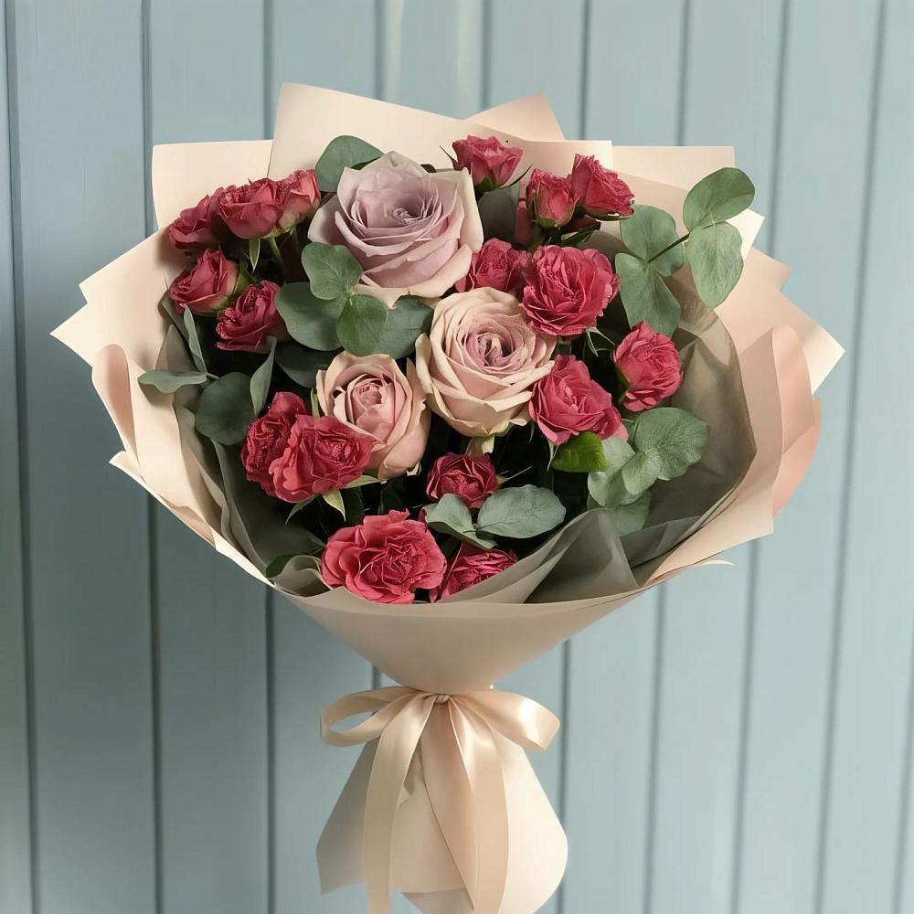 Букет цветов из: Гвоздики и Розы в Северном Новосибирской области