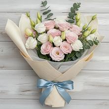 Букет цветов из:  Лизиантусы в Северном Новосибирской области