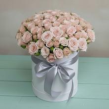 Цветочная композиция из Розы в шляпной коробке в Северном Новосибирской области