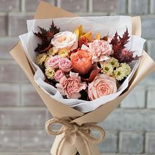 Букет цветов из:  Гвоздики, Хризантемы и Розы в Северном Новосибирской области
