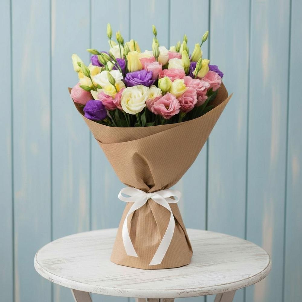 Букет цветов из: Лизиантусы в Северном Новосибирской области