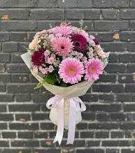 Букет цветов из:  Герберы и Хризантемы в Северном Новосибирской области