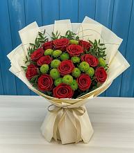 Букет цветов из:  Розы и Хризантемы #REPLACE_PRED# Северном Новосибирской области