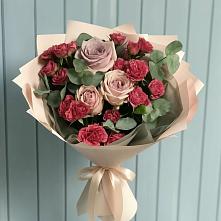 Букет цветов из:  Гвоздики и Розы в Северном Новосибирской области
