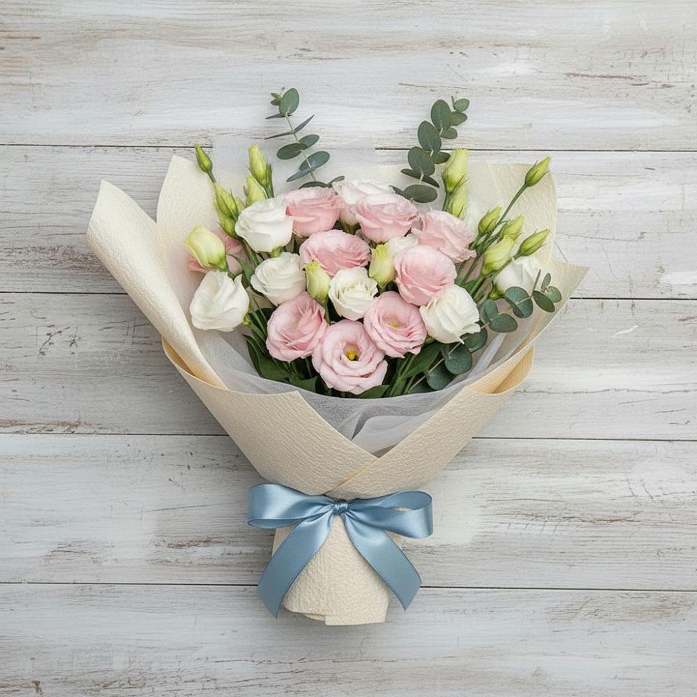 Букет цветов из: Лизиантусы в Северном Новосибирской области